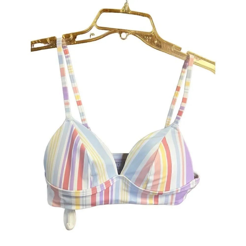 Adore Me Stripped Swimsuit Top Sz S NWT